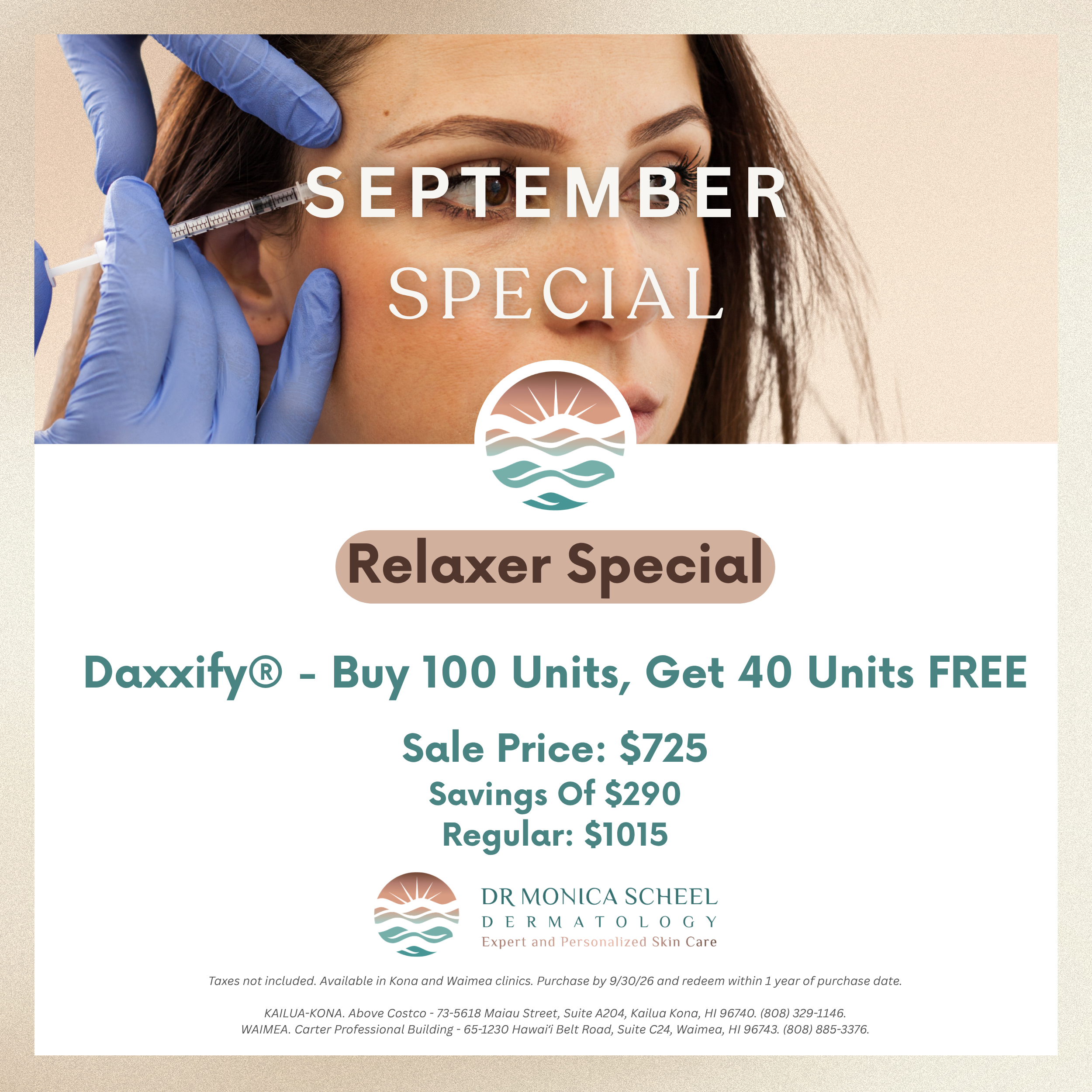Buy 100 Daxxify® Units, Get 40 Units FREE